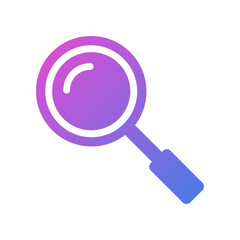 Magnifying glass vector icon, flat design symbol lens.