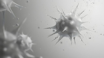 Obraz premium Close-Up View of Abstract Microbes in a Scientific Background