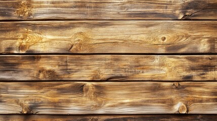 Obraz premium Rustic Wooden Plank Wall Texture - Horizontal Grain Pattern