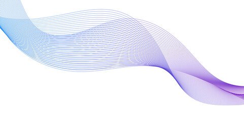 abstract wave  line element for design blue and white, technology backdrop blue wavy lines, flowing dynamic sound waves for brochure, Blue color wave isolated on white.