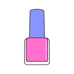 Bright and colorful nail polish illustration. Perfect for beauty, fashion, or makeup-themed designs and creative projects.