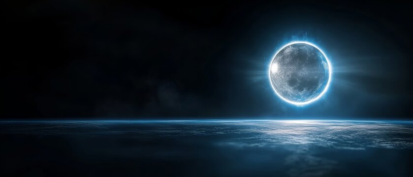 A stunning celestial event, the solar eclipse as the moon perfectly aligns in orbit, casting a shadow across the Earth and creating a rare cosmic phenomenon