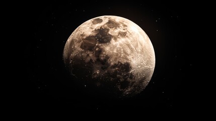 Fototapeta premium The moon during a solar eclipse, casting a deep cosmic shadow over Earth, as planets and stars glow in the vast universe