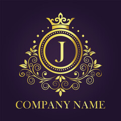 Vintage and luxury logo template Premium Vector, Royalty
