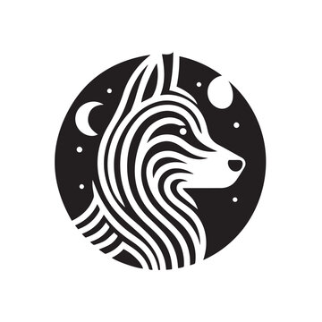 recommend clip art: Alaskan Malamute Dog silhouette. Dog face Dog monogram, Breed of dogs
                    