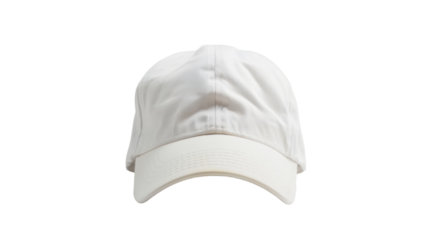 White cap on transparent background