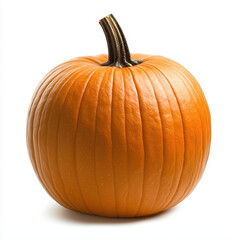 Obraz premium Fresh orange pumpkin with smooth surface and sturdy stem