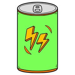 energy drink illustration hand drawn isolated vector
