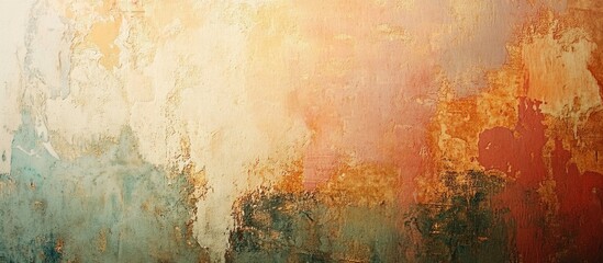 Obraz premium Worn canvas texture with soft light illuminating the mottled abstract color palette