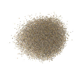 Dry lavender flowers isolated, scattered lavandula perfume buds, petals, fragrance lilac blossoms, herbs