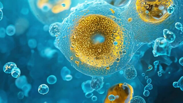 illustration of a virus, bacteria or human cell