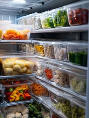 Chic Minimal Freezer Organized Frozen Foods and Efficient Meal Prep for Modern Kitchens - Celebrate National Frozen Food Day and Spring Equinox in Style
