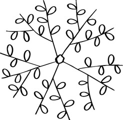 hand drawn cartoon top view of tree illustration.