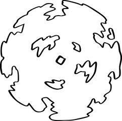 hand drawn cartoon top view of tree illustration.