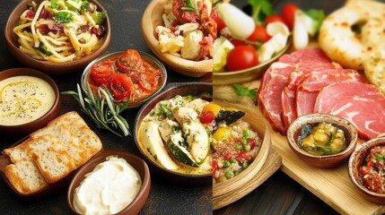 Fototapeta premium Natural food (various cuisines)