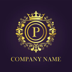 Vintage and luxury logo template Premium Vector, Royalty
