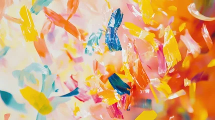 Keuken foto achterwand Colorful confetti-like bokeh, energetic and festive, bright celebration-inspired abstraction © Chantip