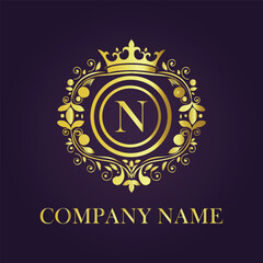 Vintage and luxury logo template Premium Vector, Royalty
