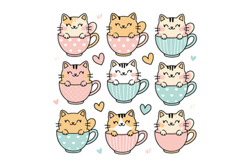 Cup of Cuddles Best Friends Forever vector