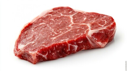Obraz premium Fresh Grilled Beef Steak on White Background