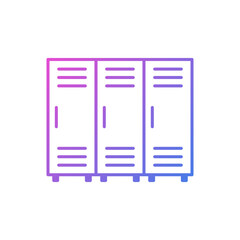 Locker vector icon, school shelf symbol flat design.