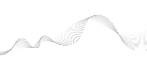 Abstract wave blend lines design on transparent background. Vector wave curve lines design for banner, presentation, wallpaper and business.