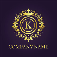 Vintage and luxury logo template Premium Vector, Royalty
