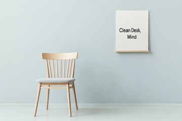 Spring Clean Desk Minimalism Neutral Palette and Ergonomic Design for National Organize Your Home Office Day - Enhancing Productivity and Modern Workspace Aesthetics