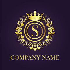 Vintage and luxury logo template Premium Vector, Royalty
