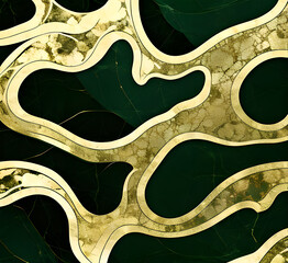 Vibrant abstract waves in purple color, modern design poster background, Generative AI	