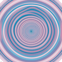 A mesmerizing, seamless repeating gradient pattern of concentric circles, transitioning from a deep cerulean blue at the center to a soft blush pink towards the periphery, with each circle blending ha