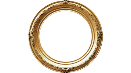 Obraz premium Vintage frame golden on transparent background