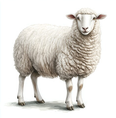 sheep isolated on white