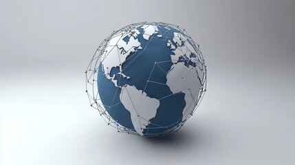 Abstract Futuristic Global Network Background