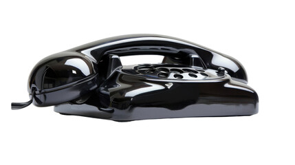 Fototapeta premium Bakelite telephone on transparent background
