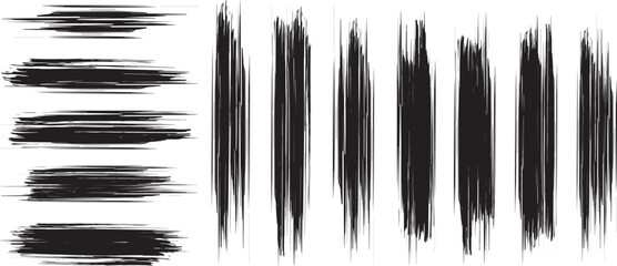 black brush strock set 