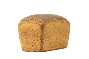 Black bread in the form of a brick