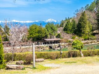 Gassho-zukuri settlement, building in Gifu style, old classic house style in Gifu area of Japan, for durable and protection from cold in winter 