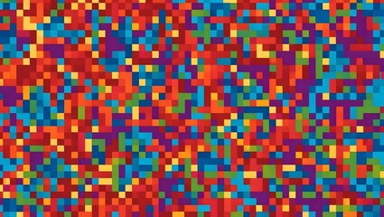 Fototapeta premium Colorful Pixelated Abstract Background Pattern, Red, Blue, Purple, Green,