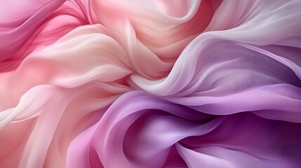 Obraz premium Abstract Draped Fabric in Pink and Purple Hues