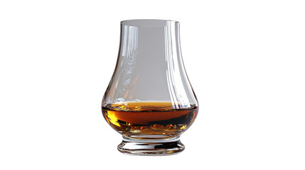 glass of whiskey isolated on white background