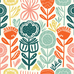 Stunning Floral Leaf Seamless Background