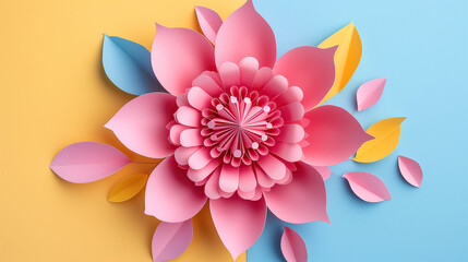 Fototapeta premium paper cut flower design