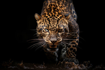 Obraz premium Panther Wild Animal Portrait Fierce Power