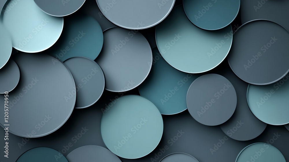 Poster Abstract background with overlapping teal circles.