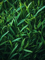 A close-up view of lush green grass, showcasing its vibrant texture and color.