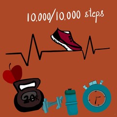 Walking challenge poster 