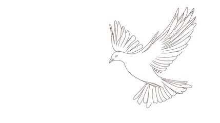 Obraz premium Delicate dove flying upward with full grace.