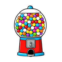 Colorful Pop Art Gumball Machine: Lora's Easy Sticker