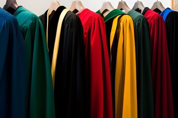 Vibrant Academic Robes for Ceremonial Graduation Attire at College or University